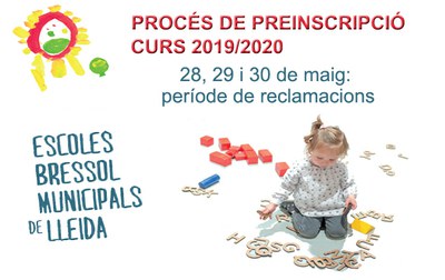 EBM 2019/2020: termini de reclamacions de les llistes baremades