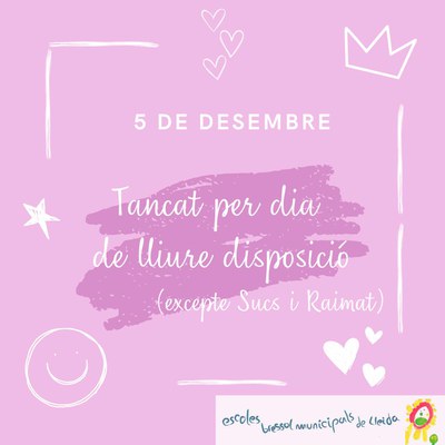 DIA DE LLIURE DISPOSICIÓ