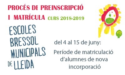 EBM 2018/2019: matrícula alumnes nova incorporació