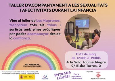 Imatge del event Taller sobre l'acompanyament a les sexualitats i afectivitats durant la infància