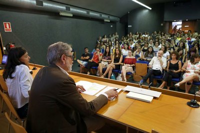 L'alcalde de Lleida, Fèlix Larrosa, remarca el compromís de la Paeria amb la xarxa d'escoles bressol, líder a tot l'Estat