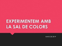 Experimentem amb la sal de colors