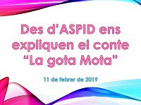 Imatge de la notícia Des d'ASPID ens expliquen el conte "La gota Mota"