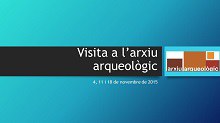 Els infants visiten l'arxiu arqueològic