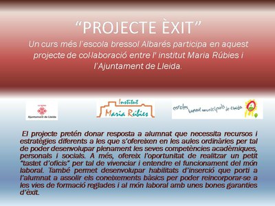Imatge de la notícia "Projecte Èxit"  Institut Maria Rúbies - Ajuntament de Lleida