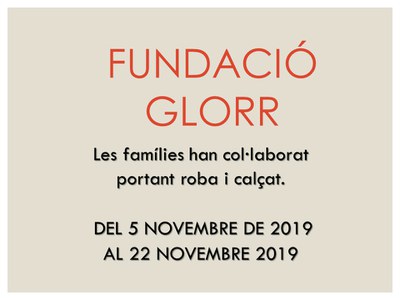 Recollim roba per la Fundació Glorr