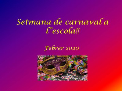 Setmana de Carnaval a l'escola bressol