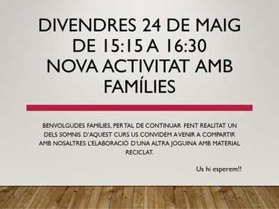 Activitat amb famílies