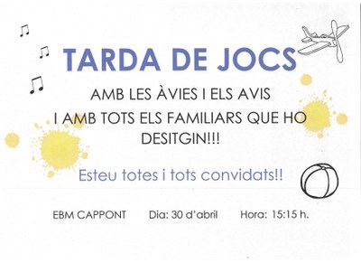 Tarda de jocs amb les Àvies i els Avis