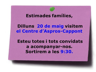 Visita al Centre ASPROS Cappont