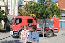 Visita dels bombers i policia