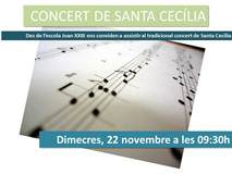 Concert de Santa Cecília a l'escola Joan XXIII