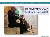 Concert de violoncel i violí a càrrec dels pares del Lucas