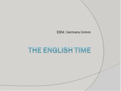 The English time