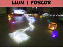 Sessió de llums "LLUM I FOSCOR"