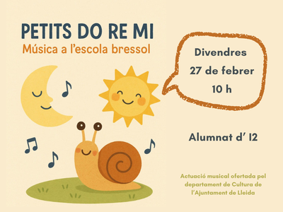 Imatge del event PETITS DO RE MI, MÚSICA A L'ESCOLA BRESSOL