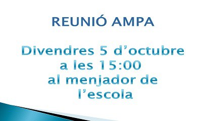 Imatge del event Reunió AMPA