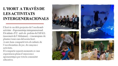 Imatge de la notícia L'HORT A TRAVÉS D'ACTIVITATS INTERGENERACIONALS