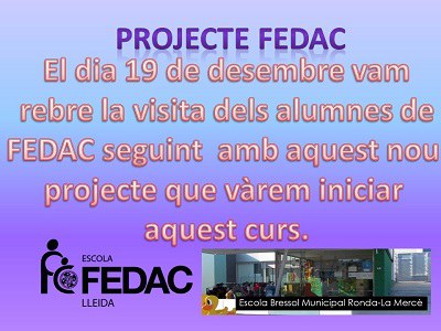 Imatge de la notícia Projecte FEDAC Nadal