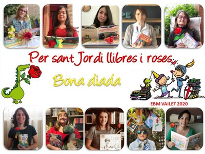 Les educadores de l'EBM Vailet us desitgem Bona diada de Sant Jordi!