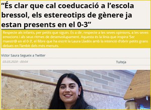 Cal coeducació a l’escola bressol, els estereotips de gènere ja estan presents en el 0-3.