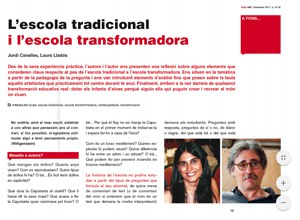 Imatge de la notícia L'escola tradicional i l'escola transformadora. 